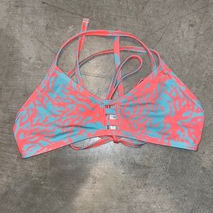 CORAL PRINT BIKINI TOP 💞💙